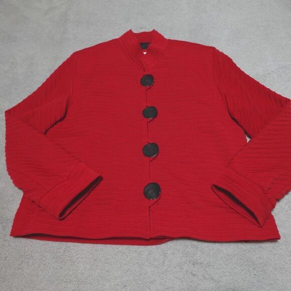 Caroline Rose Set Womens XS Red Black Wool Jacket Tank Pants Christmas‎ Holiday - Picture 2 of 16